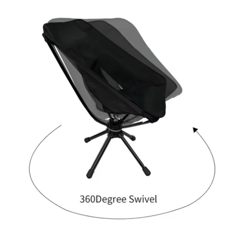 360 Rotating Portable Folding Camping Chair | Swivel Chair with Carry Bag for Outdoor Camp