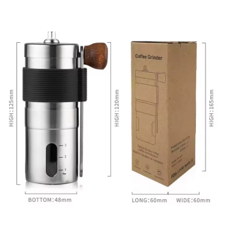 Portable Manual Coffee Grinder with Adjustable Settings | Ideal for French Press & Pour Over