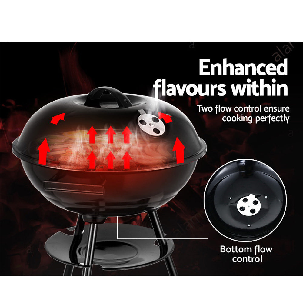 Grillz Charcoal BBQ Smoker Drill Outdoor Camping Patio Barbeque Steel