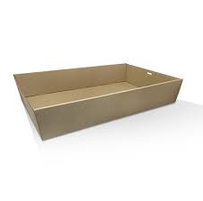Medium Brown Corrugated Catering Tray 50 PCS | Durable & Versatile