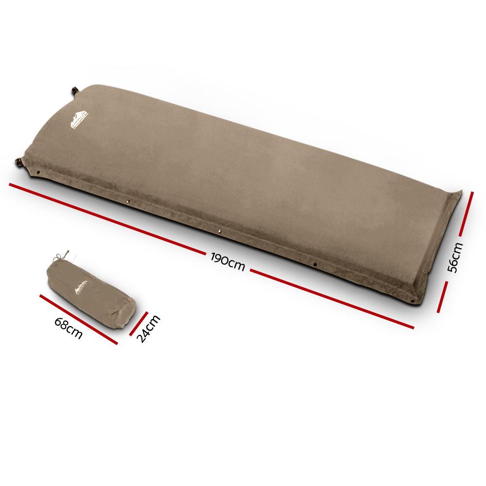 Weisshorn Self Inflating Mattress Camping Sleeping Mat Air Bed Single