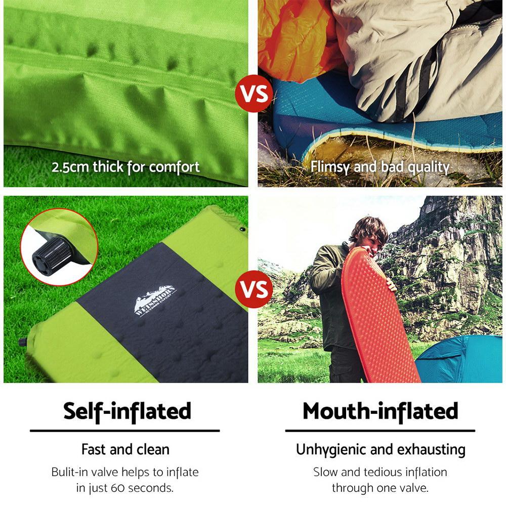 Weisshorn Self Inflating Mattress Camping Sleeping Mat Air Bed Pad