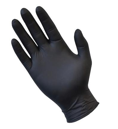 NITRILE GLOVE BLACK SMALL 100PCS