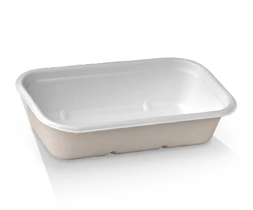 32oz Sugarcane Rectangle Takeaway Container 400 PCS | Eco-Friendly