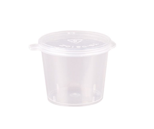 Sauce Container 1OZ Hinged Plastic – 2000PCS