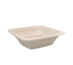 24oz Unbleached Sugarcane Square Container 300 PCS | Eco-Friendly