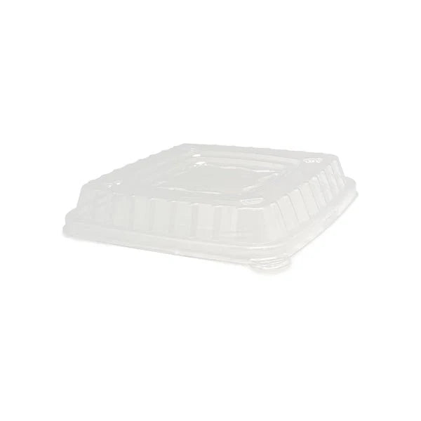 PET Lid for Square Containers (16/24/32/42oz) 300 PCS | Crystal Clear & Secure