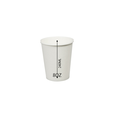 CUP PAPER 8OZ WHITE 1000PCS PERFECT - JP Supplies