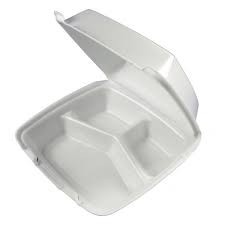 DINNER BOX FOAM 3 COMPARTMENT 200PCS - JP Supplies