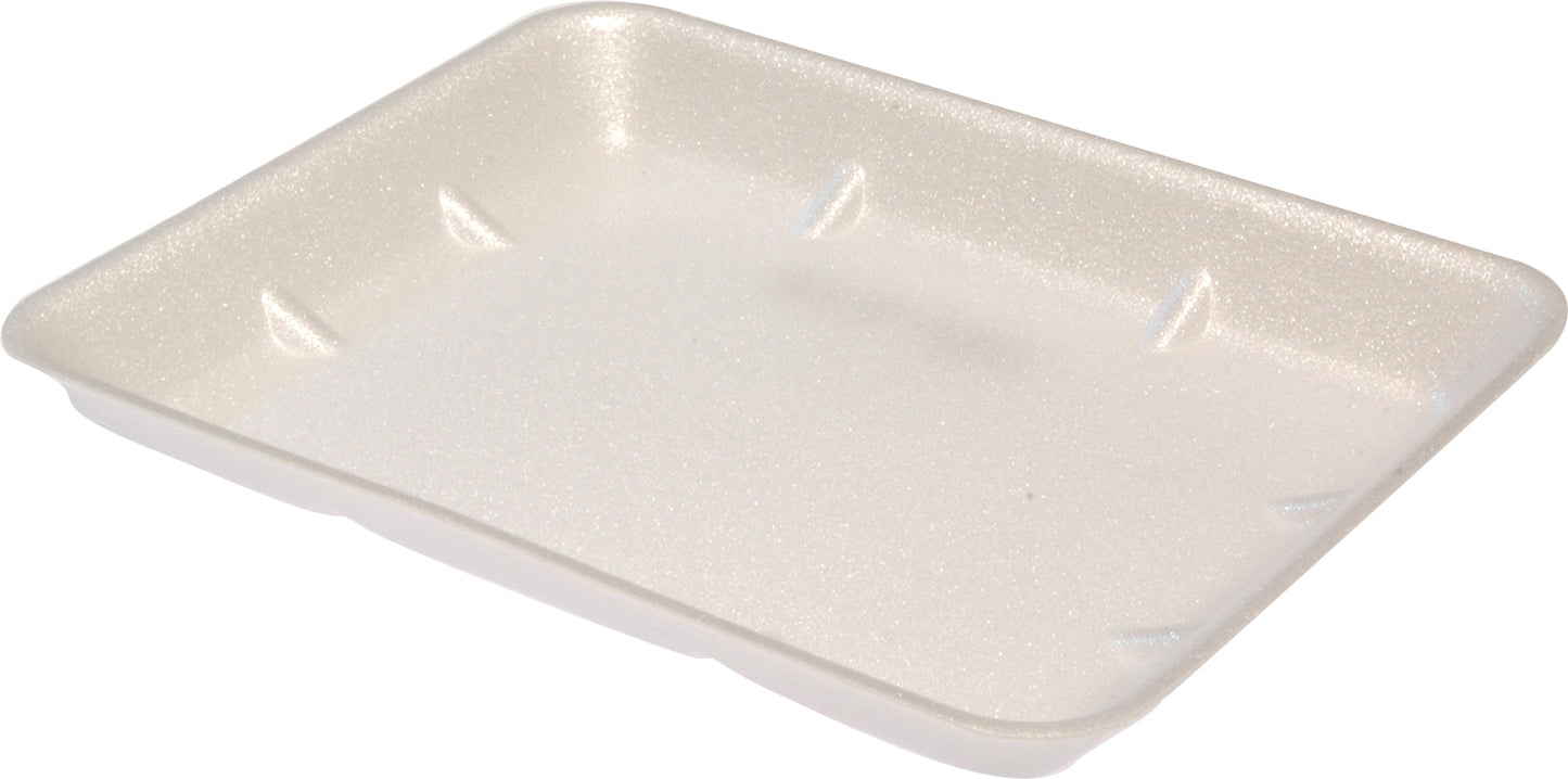 8x7 Deep Foam Tray White 500PCS (TRY-87WHITE) | For Meat
