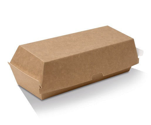 Kraft Board Hot Dog Box 400PCS (KB4) | Recyclable Takeaway Food Box