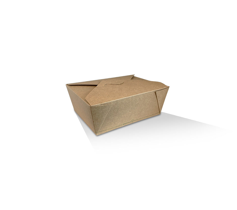 Medium Paper Lunch Boxes 200PCS | Eco-Friendly Takeaway Food Containers