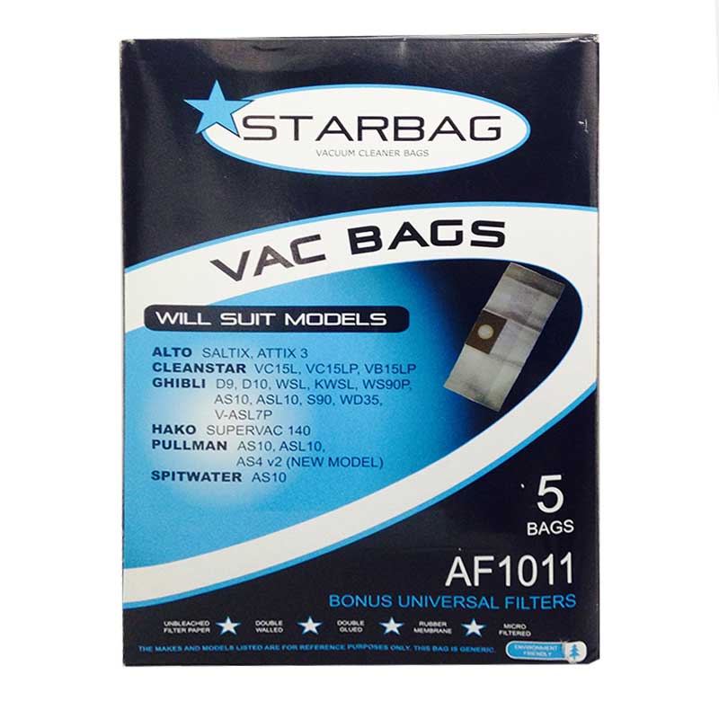 AF1011 Paper Vacuum Bag 1000 PCS | For Ghibli, Pullman, Hako, Cleanstar Vacuums