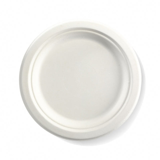 PLATE SUGARCANE ROUND 9" 500PCS - JP Supplies