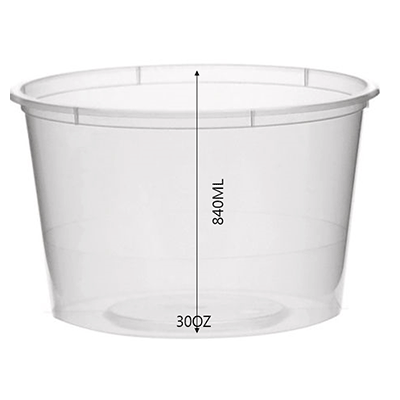 CONTAINER ROUND 30OZ 500PCS - JP Supplies