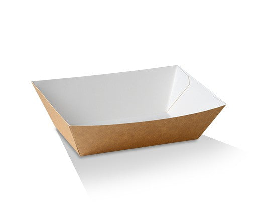 TRAY CARDBOARD BROWN MEDIUM 500PCS - JP Supplies
