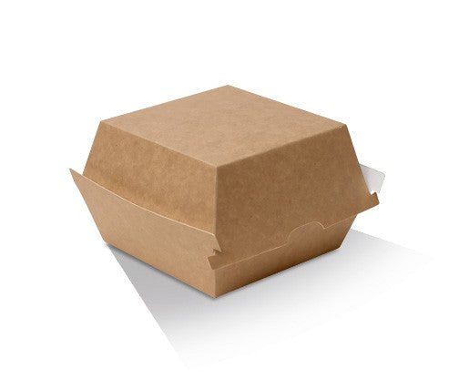 BURGER BOX CARDBOARD BROWN 500PCS - JP Supplies
