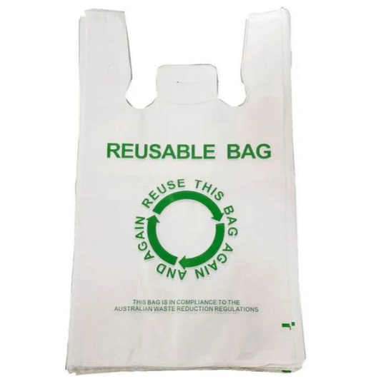 CARRY BAG LARGE WHITE REUSABLE – (330 + 170) × 550MM 9KG