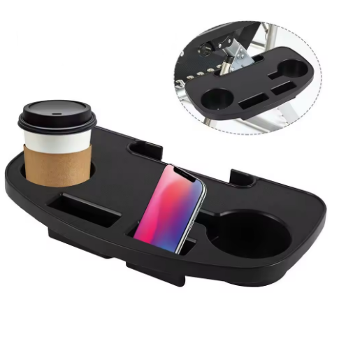 Clip-On Chair Side Table Tray | Drink Holder for Folding Relaxing Chairs