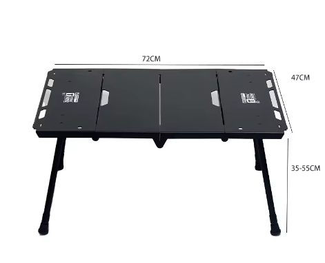 Portable Aluminum Alloy Folding Camping Table | Integrated Storage & Side Furnace Rack