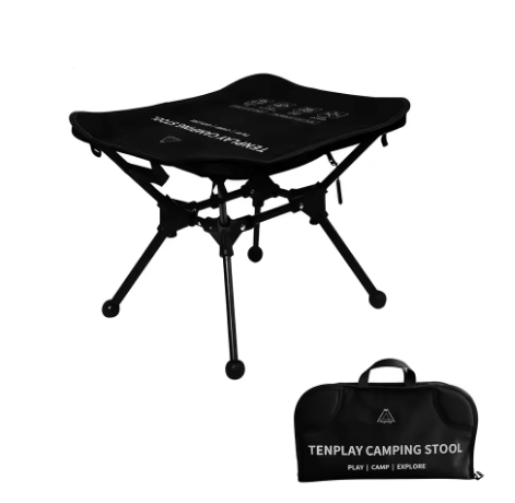 TENPLAY Portable Folding Camping Stool | High Load Bearing & Ultralight Square Chair