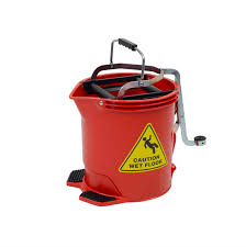 Edco 15L Red Mop Bucket with Wringer | Durable & Efficient