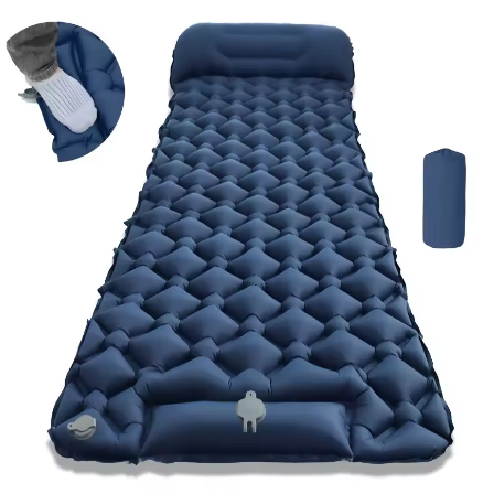 Ultralight Inflatable Camping Sleeping Pad with Pillow | Comfortable & Portable Outdoor Mat
