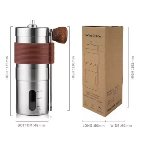 Portable Manual Coffee Grinder with Adjustable Settings | Ideal for French Press & Pour Over