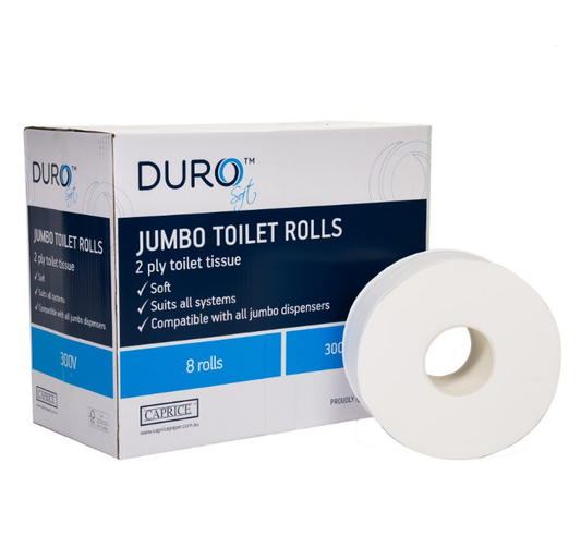 JUMBO TOILET ROLL 2PLY – 300m (6 rolls)