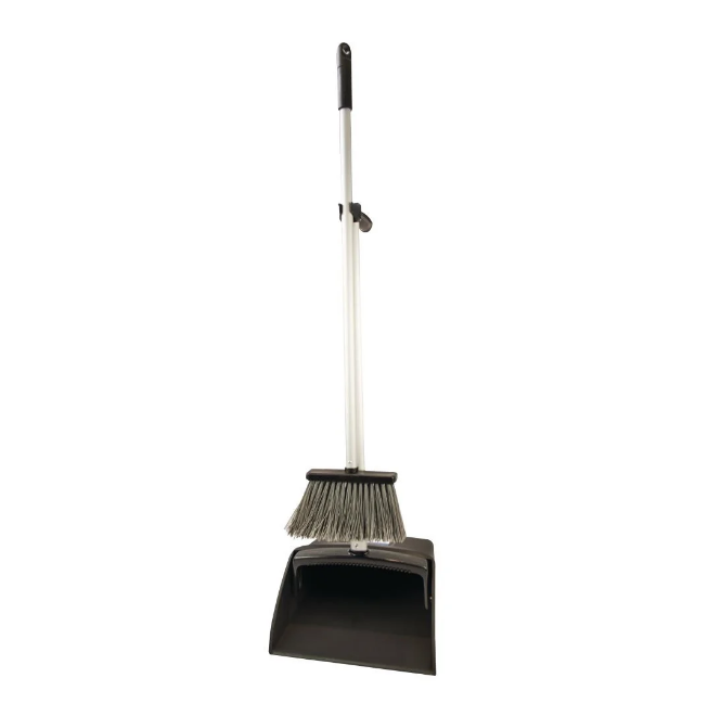 BROOM PAN SET COMMERCIAL BLACK