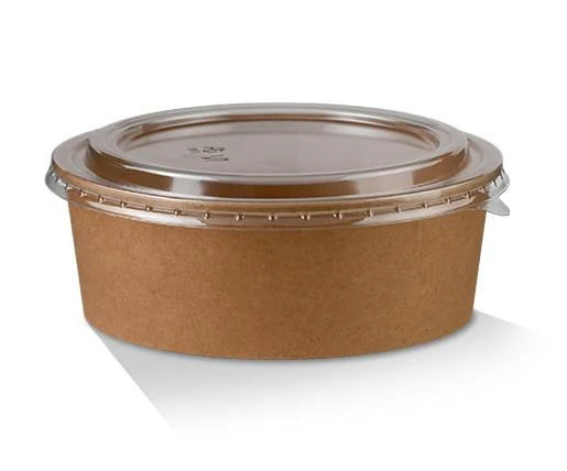 16oz PE Coated Kraft Salad Bowl 300 PCS | Leak-Proof & Eco-Friendly