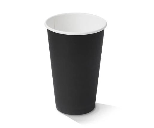 16oz Black Paper Cup 1000 PCS | For Hot & Cold Drinks