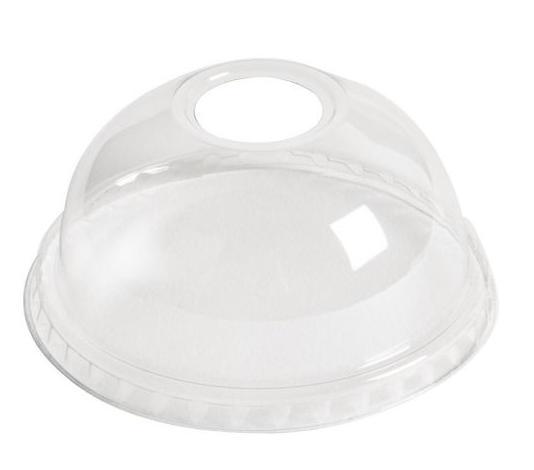 PET Dome Lid 95mm – Straw Hole, 1000pcs