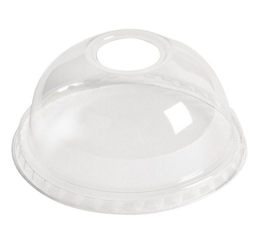 PET Dome Lid 95mm – Straw Hole, 1000pcs