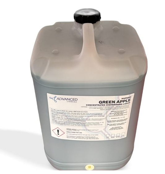 Concentrated Green Apple Dishwashing Liquid 25L – Commercial Bulk Supply