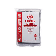 72L Black Garbage Bag 250 PCS | Tear Resistant