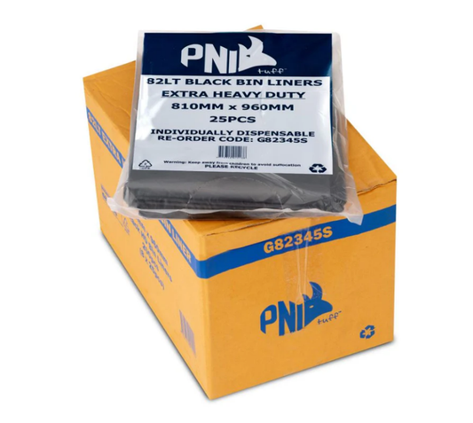 82L BLACK EXTRA HEAVY DUTY BIN LINER – 200PCS