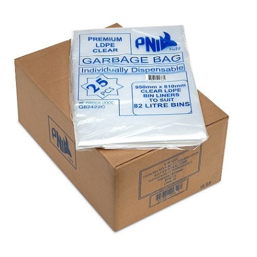 82L Clear Garbage Bag 250 PCS | Tear Resistant