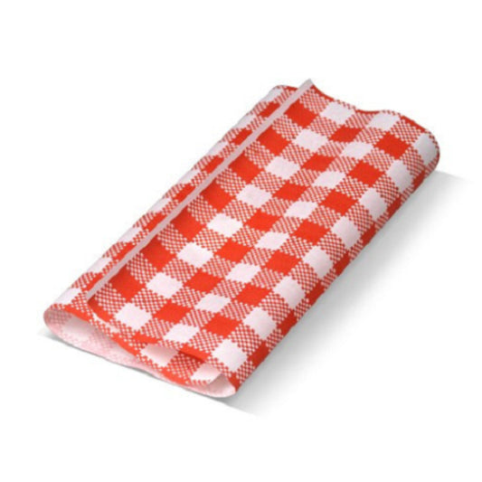 Red Printed Greaseproof Paper 4 Cut 200 PCS | Food Safe