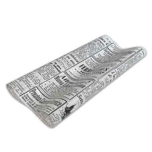 Newspaper Print Greaseproof Paper White 200 PCS | Food Safe