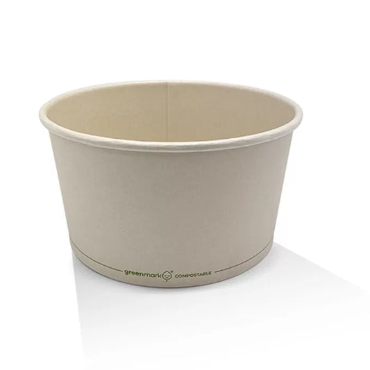 8oz BioPBS Coated Ice Cream Cup 1000 PCS | Eco-Friendly