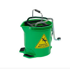 Edco 15L Green Mop Bucket with Wringer | Durable & Efficient