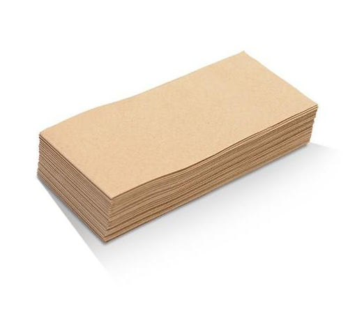 NAPKIN DINNER QUILTED BROWN 400X400MM 100pcs