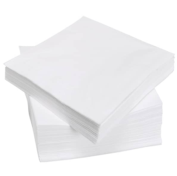 NAPKIN LUNCH 1PLY WHITE SQUARE 300X300MM 500pcs