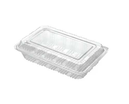 Clear Medium Rectangular Hinged Container – 2000pcs