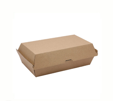 Snack Box Corrugated Plain L Brown – 200pcs