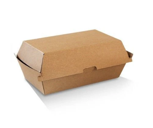 High Snack Box Large Brown Corrugated Plain – 150pcs