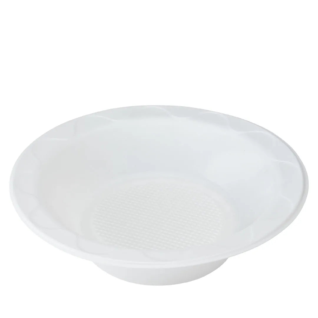 7" PP Bowl White 500PCS (PP-7" BOWL W) | Durable Plastic Serving Bowl