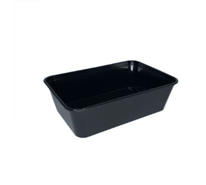 Rectangular Black Container 650ml – 500pcs