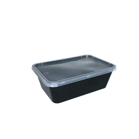 Black Rectangular Food Containers 500-1000ML 500 PCS | Microwave Safe & Leak-Proof
